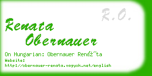 renata obernauer business card